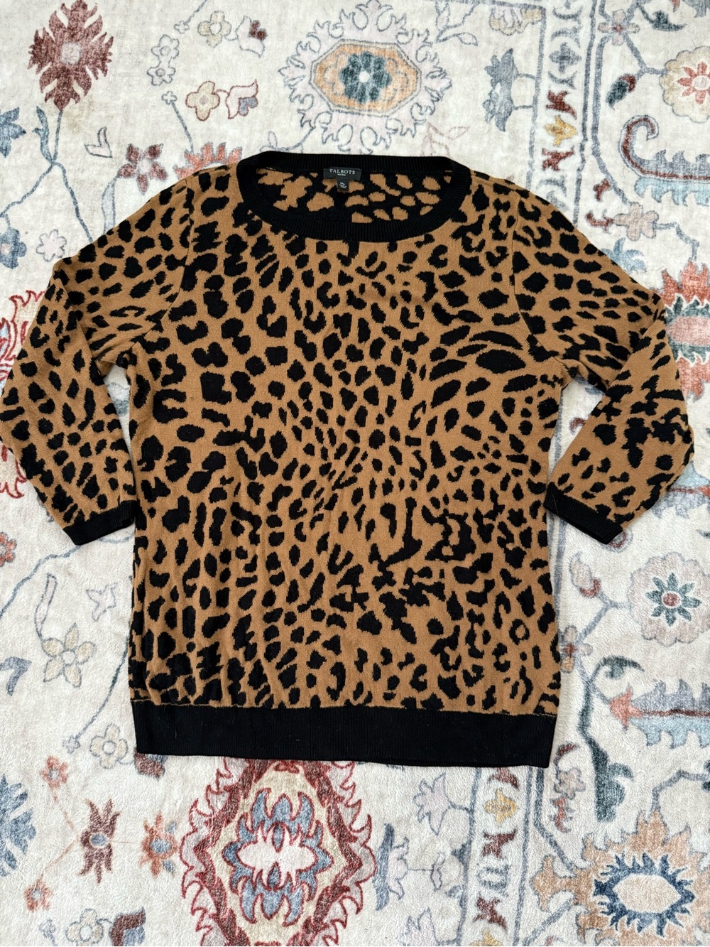Talbots Leopard Print Crewneck‎ Sweater
